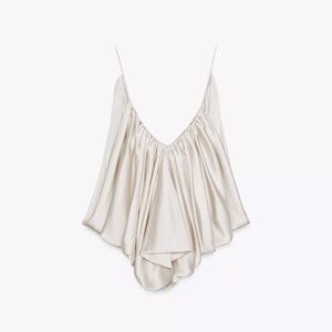 ZW Collection Draped Satin Effect Top